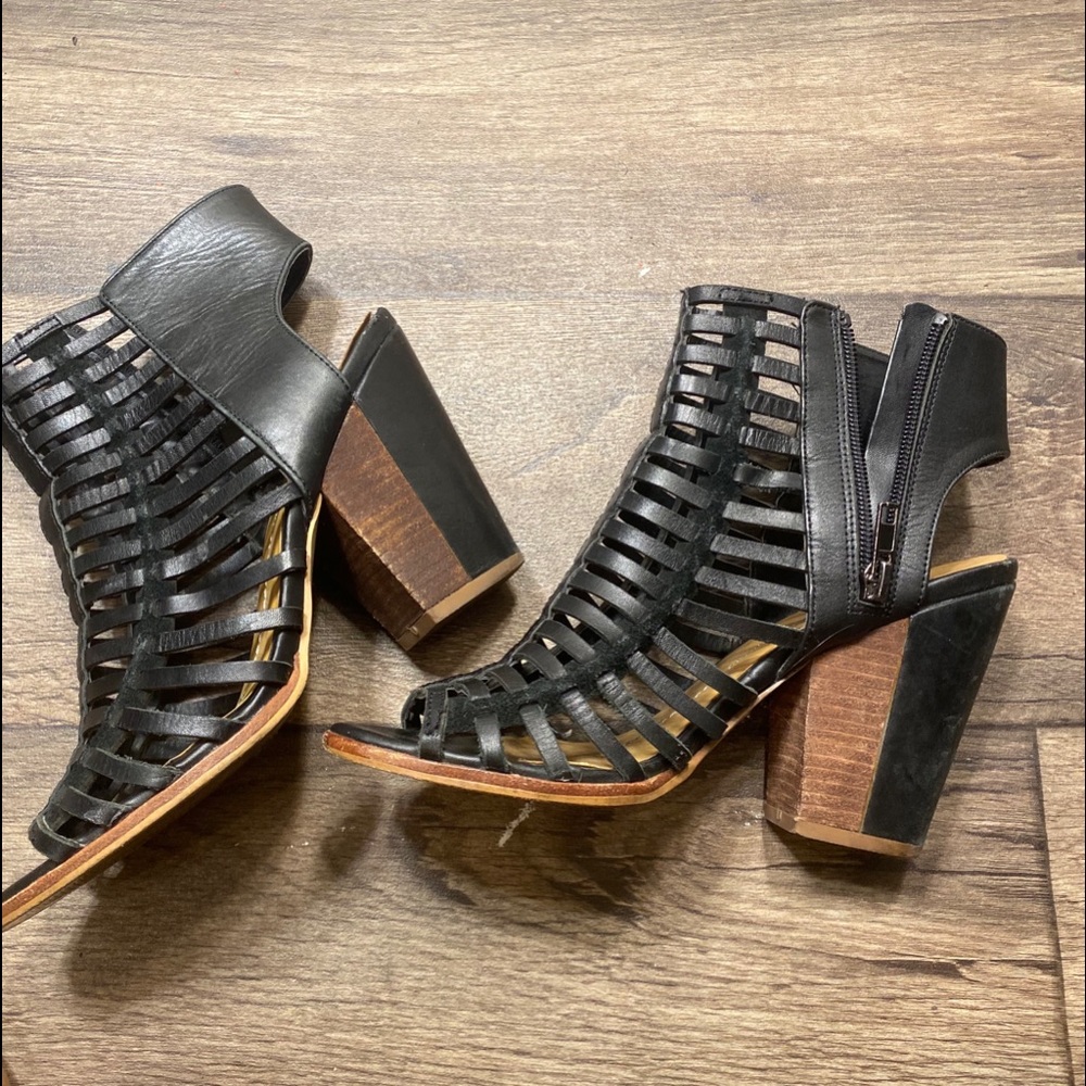 Dolce Vita Leather Caged Open toe Booties